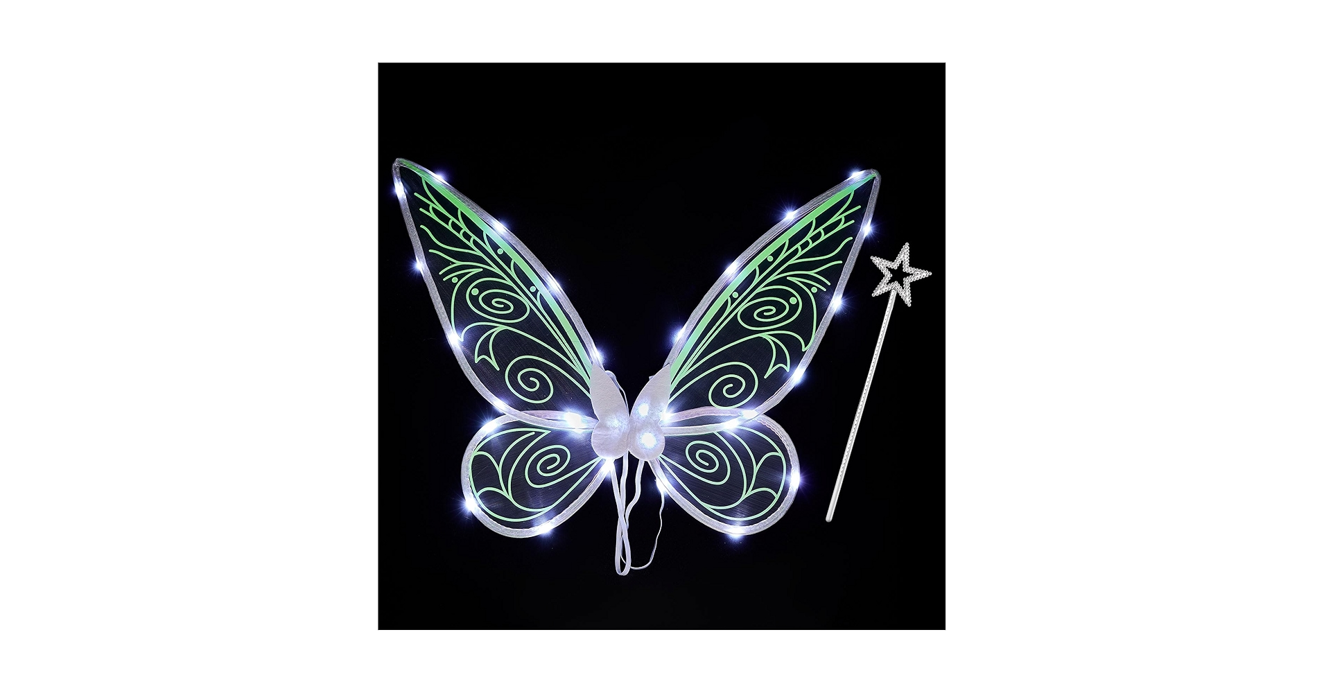Amazon.com: Light Up Angel Wings with Rainbow Butterfly
